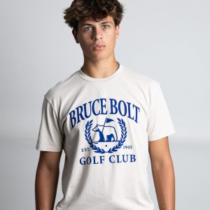 BRUCE BOLT Golf Club Short Sleeve Shirt - Ivory