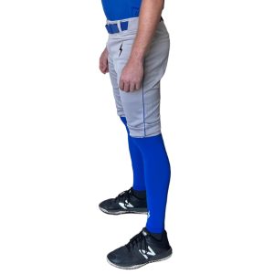 Premium Pro Baseball Short Pant w/ Piping - Grey/Royal Blue