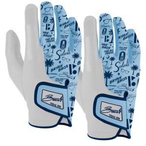 BRYAN BROS Golf Gloves (On Right. 2-Pack) - BLUE