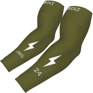 Personalized BRUCE BOLT Graduated Compression Premium Arm Sleeve - OLIVE