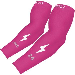 Personalized BRUCE BOLT Graduated Compression Premium Arm Sleeve - PINK