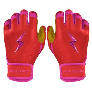 PREMIUM PRO BADER Series Short Cuff Batting Gloves - PINK