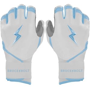 PREMIUM PRO CHROME Series Long Cuff Batting Gloves - BABY BLUE