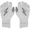 Chrome Series Long Cuff Batting Gloves - White