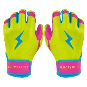 Bear Series Short Cuff Batting Gloves - Caribbean Yellow