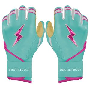 Fernando Tatis Jr. Signature Series Long Cuff Batting Gloves - Mint/Pink